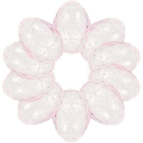 12 Pcs Egg Shaped Box Fillable Ornaments Plastic Egg Ball Ornament Fillable Egg Ball Ornament Clear Plastic Ornaments Fillable Egg Shaped Ball Plastic Fillable Balls