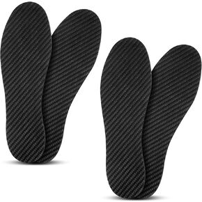 2 Pairs Carbon Fiber Insole for Men Women Carbon Fiber Footplate Rigid Shoes Insert for Hallux Rigidus Arthritic Toe Pain Relief Sports Trekking (9.45"-240mm-men's 6.5-7/women's 7.5-8)