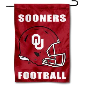 Oklahoma Sooners Football Helmet Garden Yard Flag