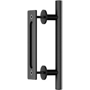 ZEKOO 12'' Sliding Barn Door Handle Hardware Two-Side Design Brushed Finish Stainless Steel Garden Gate Shed Pull Handle