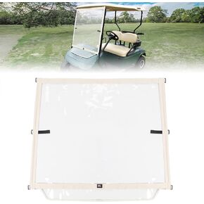 KEMIMOTO Foldable Golf Cart Windshield Compatible with EZGO TXT 1994-2013, Portable Lightweight PVC Windshield