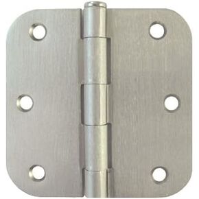 2 PC Satin Nickel 3.5" X 3.5"in 5/8 Radius Round Corner Interior Door Hinges Brushed Nickel