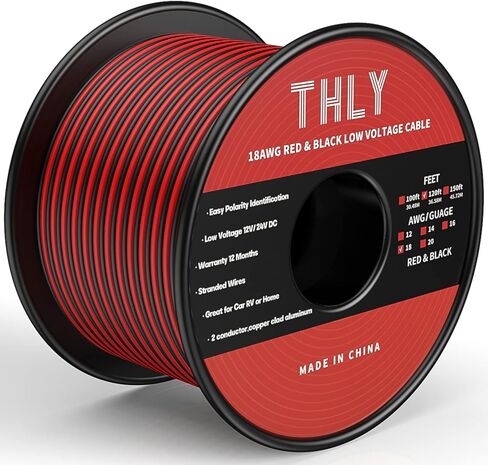 100FT 12 سلك قياس، سلك كهربائي سلك أحمر وأسود 12 فولت سلك منخفض الجهد مرن للغاية 12 سلك AWG 2 موصل سلك آلي لمكبر الصوت المناظر الطبيعية البحرية مصباح السيارة LED الإضاءة in Kuwait