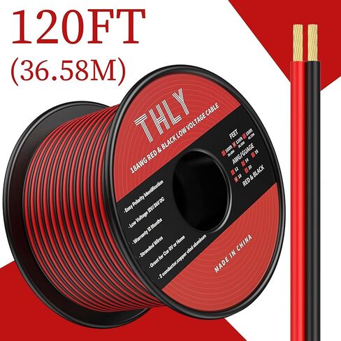 100FT 12 سلك قياس، سلك كهربائي سلك أحمر وأسود 12 فولت سلك منخفض الجهد مرن للغاية 12 سلك AWG 2 موصل سلك آلي لمكبر الصوت المناظر الطبيعية البحرية مصباح السيارة LED الإضاءة in Kuwait