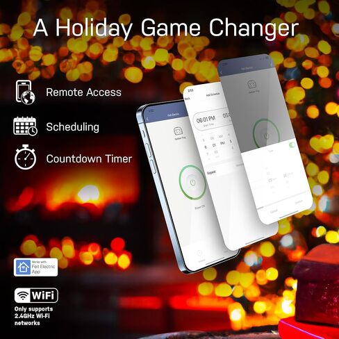Feit Electric Smart Power Strip, Smart Plugs Work with Alexa and Google Home, No hub required, 4 Sockets, 4 USB Ports, Remote Control from Anywhere, 15 Amp, Indoor Smart Powerstrip, POWERSTRIP/WiFi in Saudi Arabia