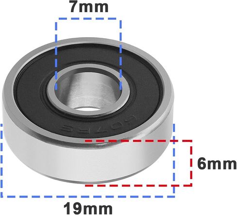 eMagTech قطعتين استبدال محمل كروي 210034-7 607-2RS متوافق مع ماكيتا 9557NBR 9558NBR GA4034 GA4534 GA5034 محامل الأخدود العميق in Saudi Arabia