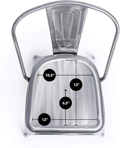 وسادة كرسي خلفية مستديرة: تناسب الكراسي والمقاعد من النوع الصناعي/الحديث/المزرعة. مصنوع يدويًا في الولايات المتحدة الأمريكية (عبوة من 4 قطع باللون الأزرق) in Kuwait