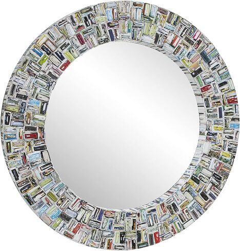 Deco 79 Wall Mirror, 38"L x 2"W x 47"H, Multi in Saudi Arabia