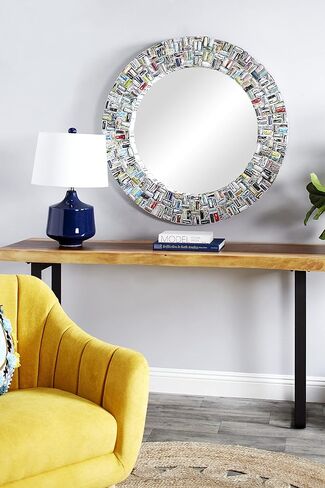 Deco 79 Wall Mirror, 38"L x 2"W x 47"H, Multi in Saudi Arabia