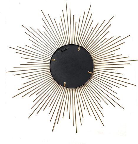 Large Gold Sunburst Wall Mirror Decor - 27 Decorative Hanging Round Mirror for Living Room, Bedroom, Bathroom - Espejos Para Dormitorio, Big Mirrors, Espejo for Wall Decor in Saudi Arabia