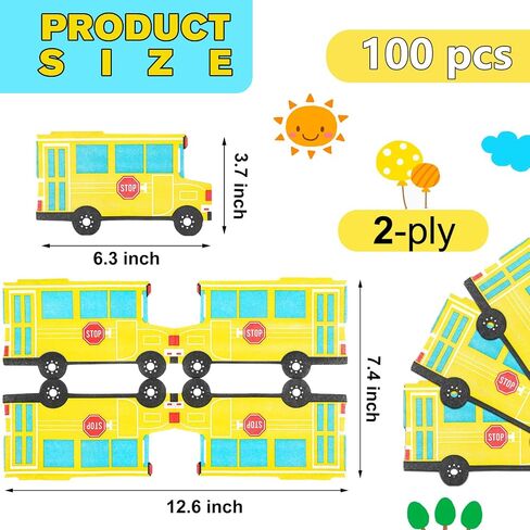 100 Pcs Back to School Paper Napkins School Disposable Napkins School Season Dinner Napkins Table Decoration for First Day of School Party Supplies (Apple) in Saudi Arabia