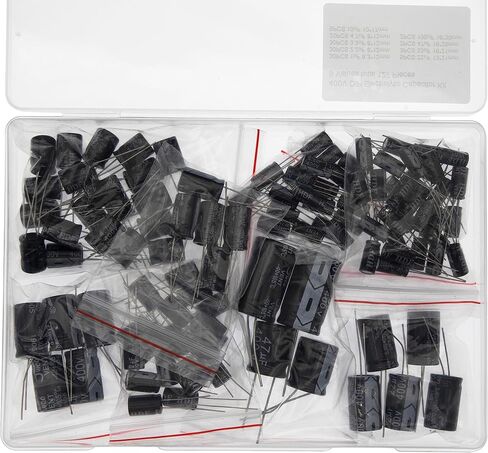 9 Values Total 127 Pieces 400V DIP Electrolytic Capacitor Kit 1uF 2.2uF 3.3uF 4.7uF 10uF 22uF 33uF 47uF 100uF in Saudi Arabia