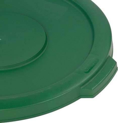 CFS 34101109 Bronco Polyethylene Round Lid, 16.13" Overall Diameter x 2.13" Height, Green, For 10 Gallon Containers (Case of 6) in Saudi Arabia