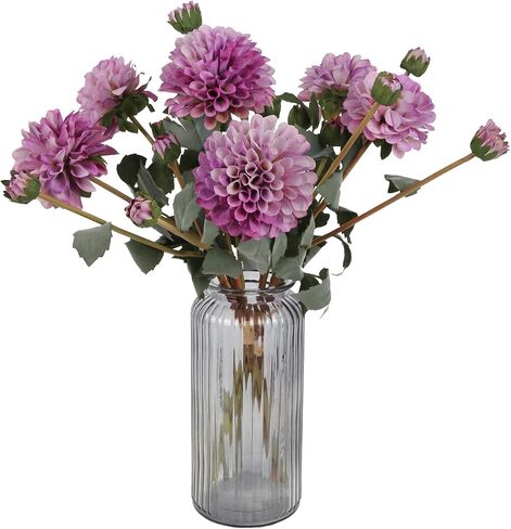 IPOPU Champagne Pink Artificial Dahlias 2 Bouquets Silk Flowers with Stems 19.7" Faux Dahlia Flowers for Home Tables Wedding Centerpieces Bridal Shower Party Decorations (Champagne Pink) in Saudi Arabia