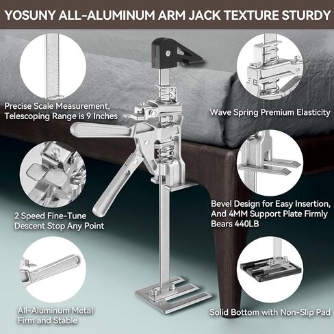 15.5 بوصة رافعة ذراع توفير العمالة 2 حزمة 400 رطل، وضعان للسرعة، أداة رفع يدوية من الألومنيوم، أداة رفع جاك 9 بوصة، تركيب الأثاث، أدوات النجارة، محدد موقع بلاط الحائط in Kuwait