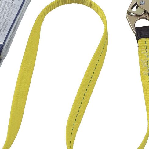 Peakworks Superior Grade, Heavy-Duty Polyester Webbing, UV and Abrasion Resistant, 6 ft. Double Leg Lanyard (2 Snap Hooks), Shock Absorber E6 Snap, Green, V8104406 in Saudi Arabia