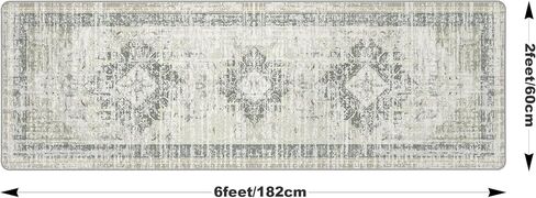 2x6 Runner Rug - Hallway Runner Rug Non Slip, Washable Runner Rug, Runner Rug for Entryway Indoor Hallway in Saudi Arabia