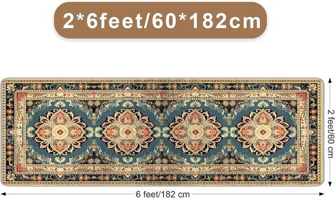 2x6 Runner Rug - Hallway Runner Rug Non Slip, Washable Runner Rug, Runner Rug for Entryway Indoor Hallway in Saudi Arabia