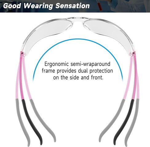 Safety Glasses for Men Women ANSI Z87.1 Safety Glasses Bulk UV Protective Eyewear Scratch-Resistant in Saudi Arabia