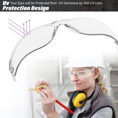 Safety Glasses for Men Women ANSI Z87.1 Safety Glasses Bulk UV Protective Eyewear Scratch-Resistant in Saudi Arabia