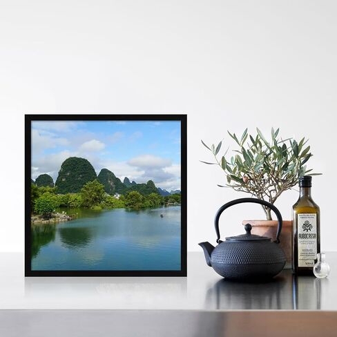 إطارات صور بلاستيكية أسيليك مربعة مقاس 12 × 12 بوصة، متوافقة مع 30 × 30 سم بدون حصيرة لعرض ملصقات الصور الفنية على الحائط، إطار أسود مع فيلم أكريليك، حزمة من 1 in Kuwait