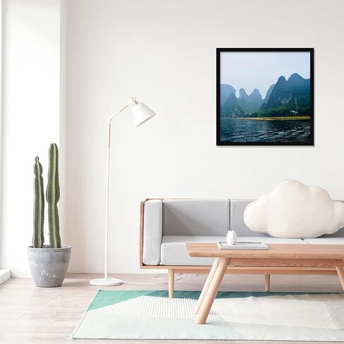 إطارات صور بلاستيكية أسيليك مربعة مقاس 12 × 12 بوصة، متوافقة مع 30 × 30 سم بدون حصيرة لعرض ملصقات الصور الفنية على الحائط، إطار أسود مع فيلم أكريليك، حزمة من 1 in Kuwait