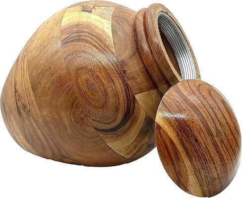 Handcrafted Wooden Urn for Adult Human Ashes with Velvet Bag Cremation Urns for Ashes Decorative Urns-Funeral Urns for Human Ashes-Elegant Cremation Urns-Medium Size URN up to 160 lbs in Kuwait