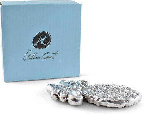 Arthur Court Pineapple Tropical Napkin Weight Heavy Aluminum Alloy 4 inch x 2 inch in Kuwait
