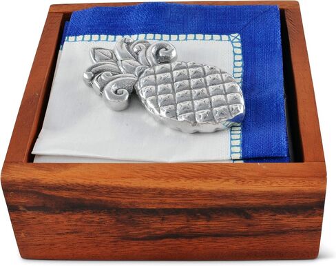 Arthur Court Pineapple Tropical Napkin Weight Heavy Aluminum Alloy 4 inch x 2 inch in Kuwait