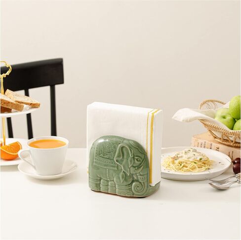 Ceramic Napkin Holders for Paper Napkins Kitchen Table (Blue No.1) in Saudi Arabia