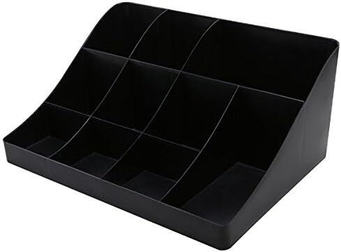 Vencer"Cuby Breakroom 10 Compartment Condiment Holder,Coffee and Tea Bag Organizer,Black,VCO-001 in Saudi Arabia