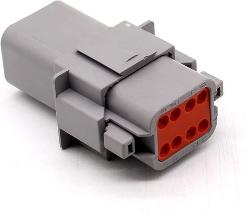 DT06-8SA DT04-8P 8 Pin Way Waterproof Electrical Wire Connector with Gray Solid Contacts Wire-to-Wire 14-20 AWG with Sealing Plugs for Automotive, 3 Sets in Saudi Arabia