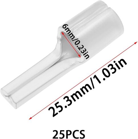 25 Pieces Tinned Pure Copper Non Insulated Flat Pin Terminal Naked Needle Connector for Copper Tube Flat Pin Terminals 16mm² Cable in Saudi Arabia