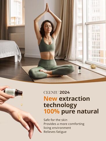 زيوت Ceeniu Pure Aroma العطرية، تكنولوجيا استخلاص جديدة 2024، طبيعية 100%، 15 مل من زيوت الشاي الأبيض الأساسية، صحية للبشرة، استمتع بحياة جيدة in Kuwait