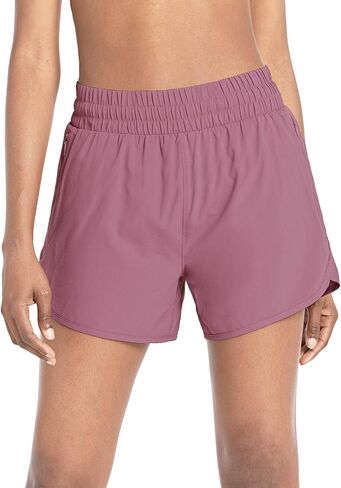 BALEAF Women's 4" Running Athletic Shorts Zipper Pockets Quick Dry Lightweight Shorts with Liner Workout Gym Sports Summer in Saudi Arabia