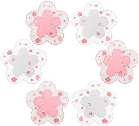 ساكورا فنجان القهوة حصيرة kawaii كوستر 2pcs لطيف زهر الكرز البلاستيكية المنزل الشاي القدح الوردي زهرة نمط المضادة للانزلاق وعاء وعاء وسادة تحديد الموقع لمكتب شرب الجدول الديكور kawaii الملحقات (صغير) in Saudi Arabia