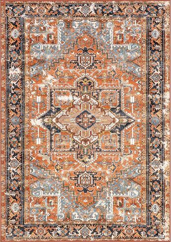 nuLOOM Sherita Distressed Persian Accent Rug, 3x5, Rust in Saudi Arabia