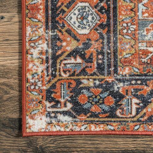 nuLOOM Sherita Distressed Persian Accent Rug, 3x5, Rust in Saudi Arabia