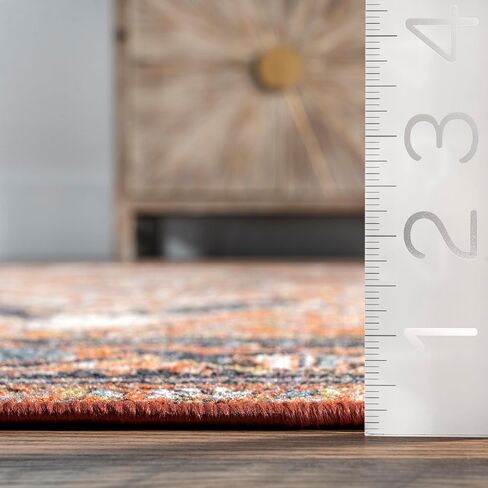 nuLOOM Sherita Distressed Persian Accent Rug, 3x5, Rust in Saudi Arabia