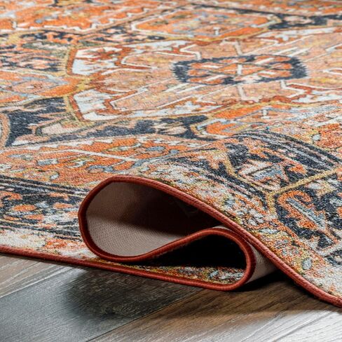 nuLOOM Sherita Distressed Persian Accent Rug, 3x5, Rust in Saudi Arabia