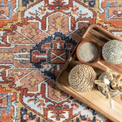nuLOOM Sherita Distressed Persian Accent Rug, 3x5, Rust in Saudi Arabia