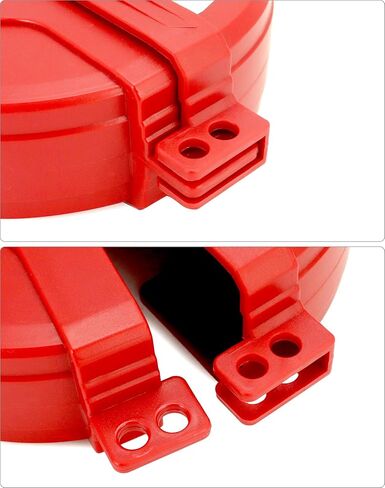QWORK Gate Valve Lockout, Fits 2.25 to 5 Inch Valves - Pack of 4, Outdoor Faucet Locks, Gas Cylinder Lockout, Red in Kuwait
