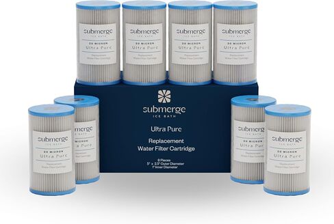 Filter Whole House Ultra Pure 20 Micron 5" x 2.5" Water Filter Replacement Cartridge (8-Pack) High-Capacity Sediment Reduction Under Sink Filtration System Well Aquarium Pump Tank in Saudi Arabia