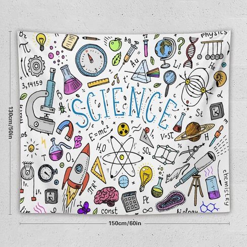 DDCBNS Math Symbols Tapestry,Funny Equations Geometry Function Print Educational Tapestry Wall Hanging Home Décor for Study Classroom Bedroom Living Room Office 40" x 30" in Saudi Arabia