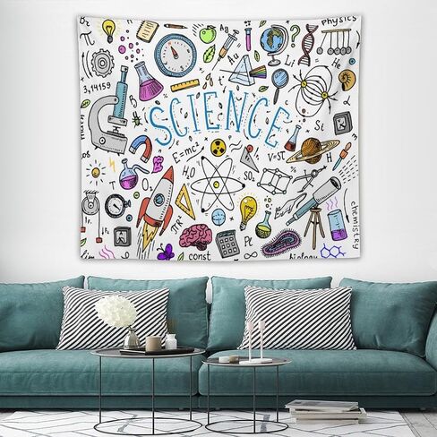DDCBNS Math Symbols Tapestry,Funny Equations Geometry Function Print Educational Tapestry Wall Hanging Home Décor for Study Classroom Bedroom Living Room Office 40" x 30" in Saudi Arabia