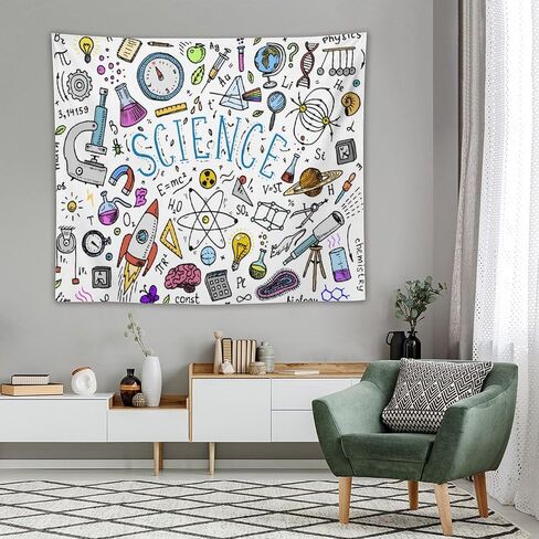 DDCBNS Math Symbols Tapestry,Funny Equations Geometry Function Print Educational Tapestry Wall Hanging Home Décor for Study Classroom Bedroom Living Room Office 40" x 30" in Saudi Arabia