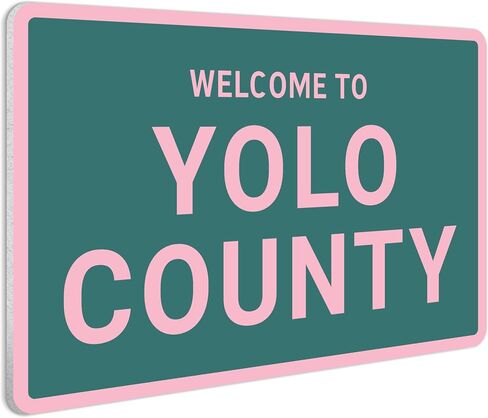 Funny Street Sign 12" x 17" - Welcome to Yolo County Teen Room Decor Aesthetic in Saudi Arabia