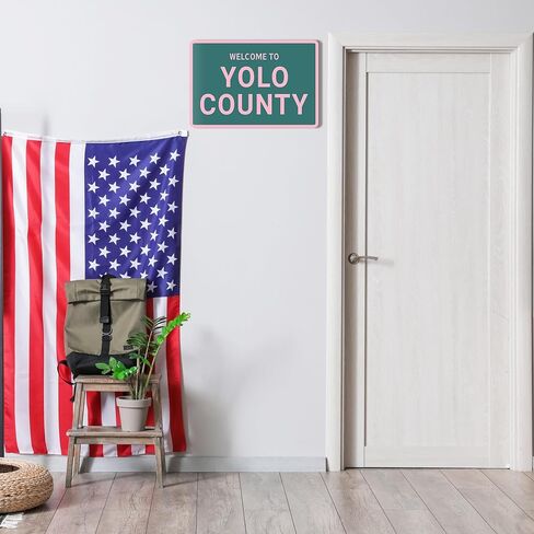 Funny Street Sign 12" x 17" - Welcome to Yolo County Teen Room Decor Aesthetic in Saudi Arabia