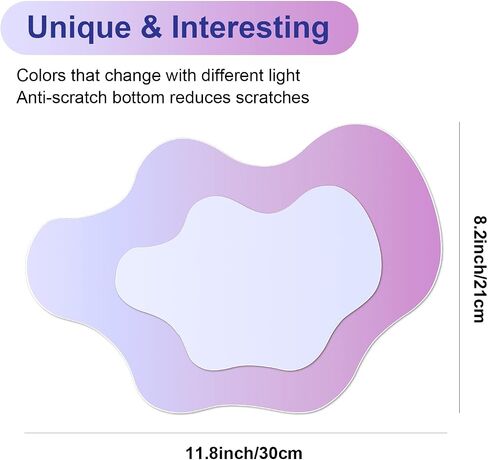 SLDIYWOW Anti-Scratch Rainbow Acrylic Mirror Irregular Wavy Mirror Flower Aesthetic Vanity Mirrors Removable Mirror Wall Sticker Decal Retro Mirror for Living Room Wall Decor Photo Booth Prop in Saudi Arabia