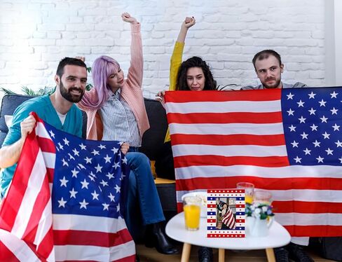 إطار صورة العلم الأمريكي من WaaHome لديكورات الرابع من يوليو، إطار صورة وطني لهدايا المواطنة الأمريكية، هدايا يوم الاستقلال للمحاربين القدامى للنساء والرجال in Kuwait